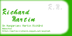 richard martin business card