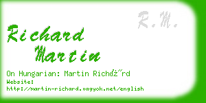 richard martin business card